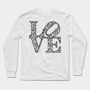 Low Poly LOVE (Robert Indiana) - black Long Sleeve T-Shirt